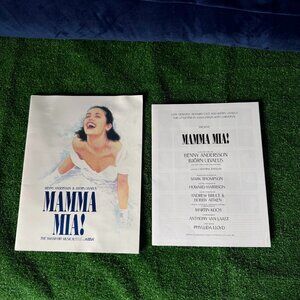 Mamma Mia Musical Program 2001 Toronto w/ Cast & Actor Bios Pull-Out Insert Rare